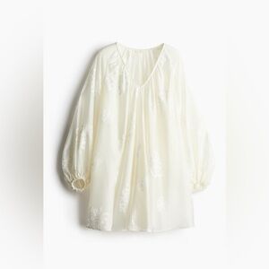 FAB H&M EMBROIDERED MINI DRESS / TUNIC - LARGE - BNWT